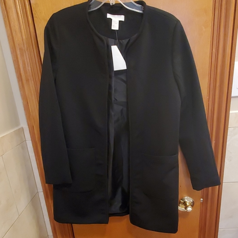 NWT H&M black duster jacket